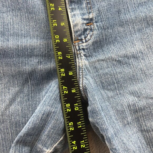 Riders By Lee Womens Capri Jeans 14P Blue Denim Croppped Casual Classic Mid Rise - Picture 8 of 13